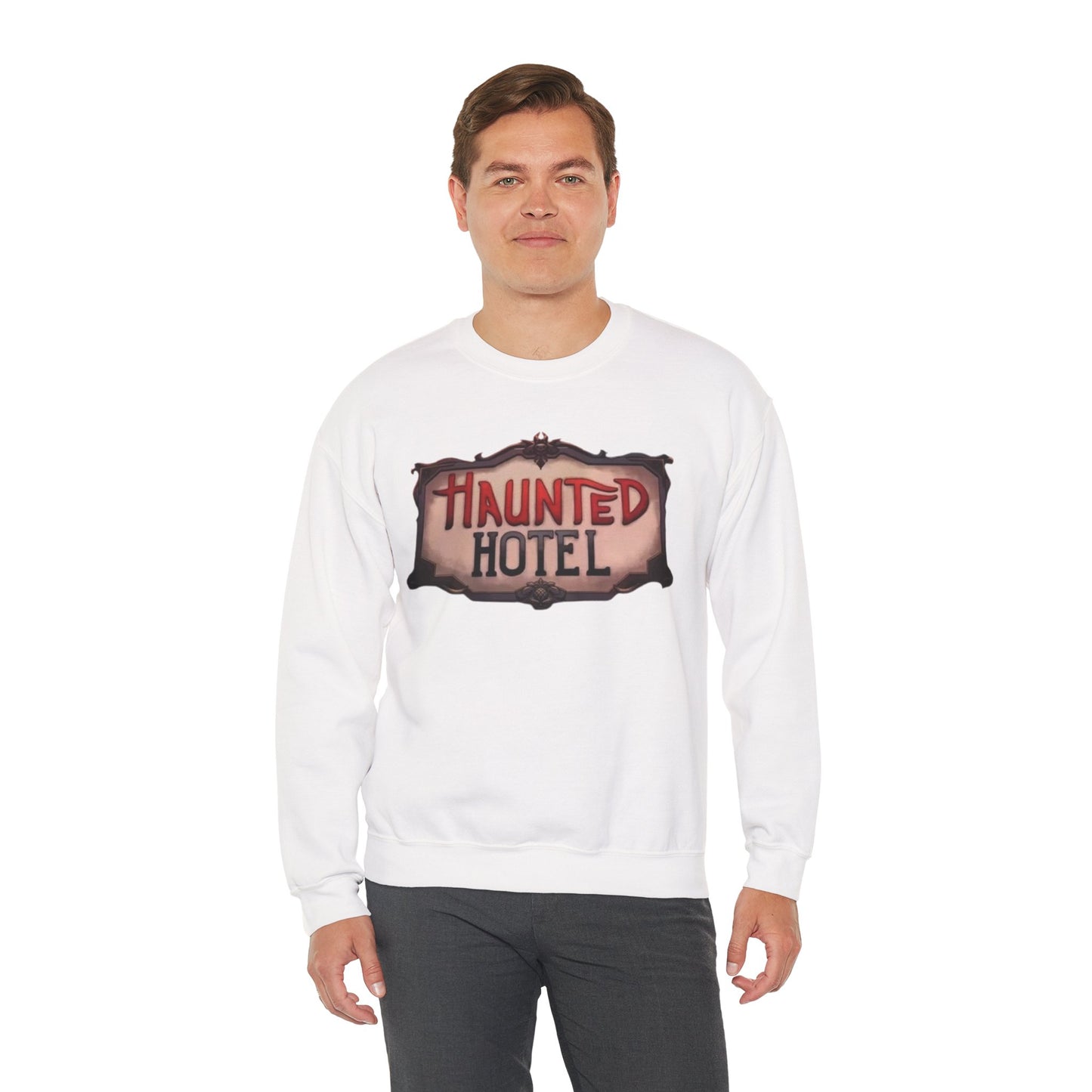 Haunted Hotel Logo Sweatshirt White