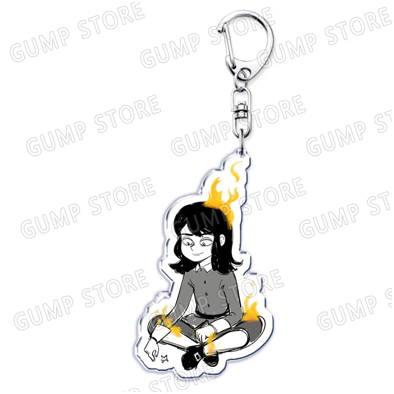Haunted Hotel Burning Abaddon Keychain